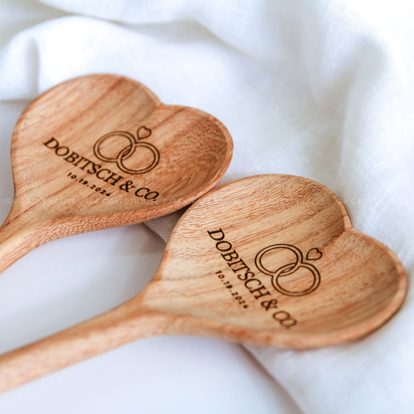 Engraved Wooden Heart Spoon Personalized Gift for Wedding, Gift For Couples, Wedding Favors For Guest In Bulk, Bridal Shower Favors