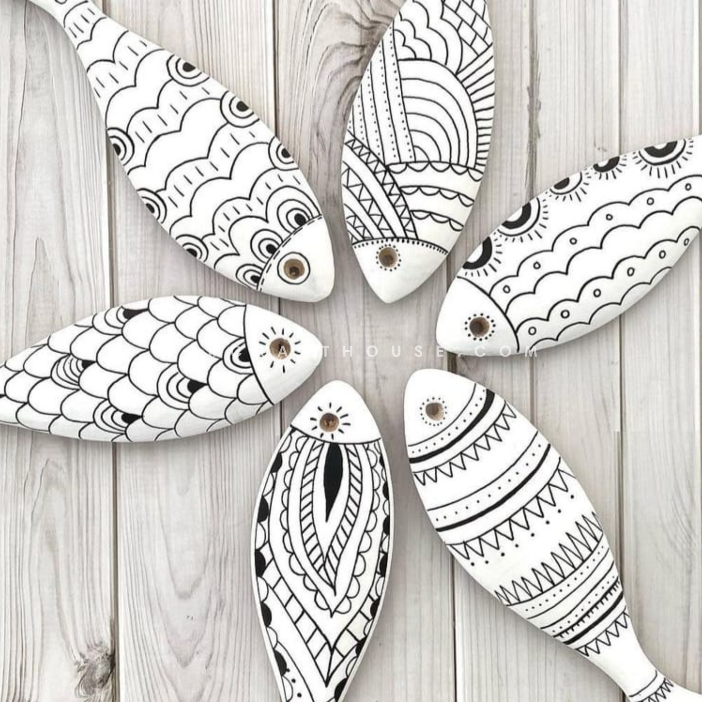 Wooden Fish For Crafting, Home & Room Decor, DIY Craft Projects