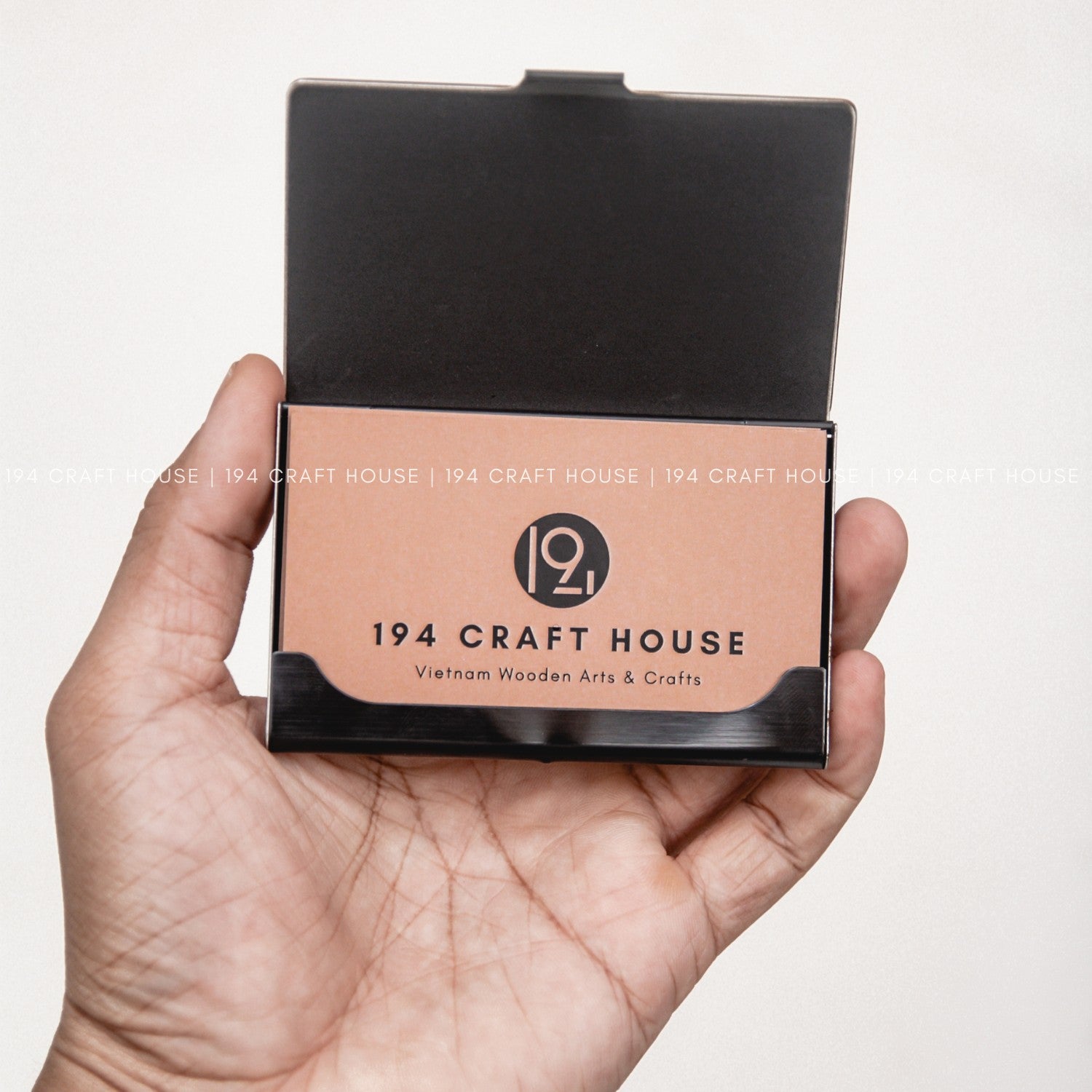 Custom Logo Wooden Business Card Case Personalized Corporate Gift