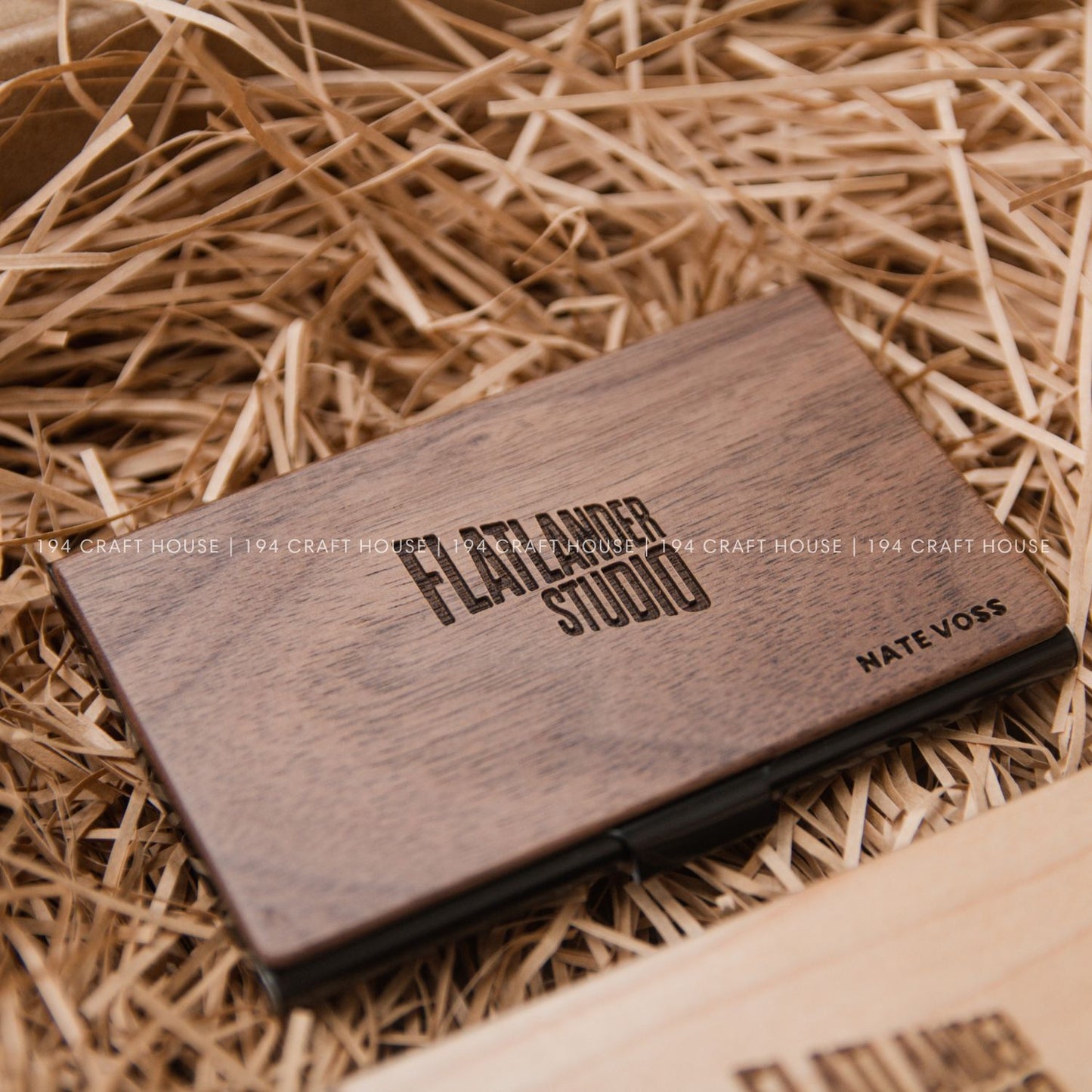 Walnut Business Card Case