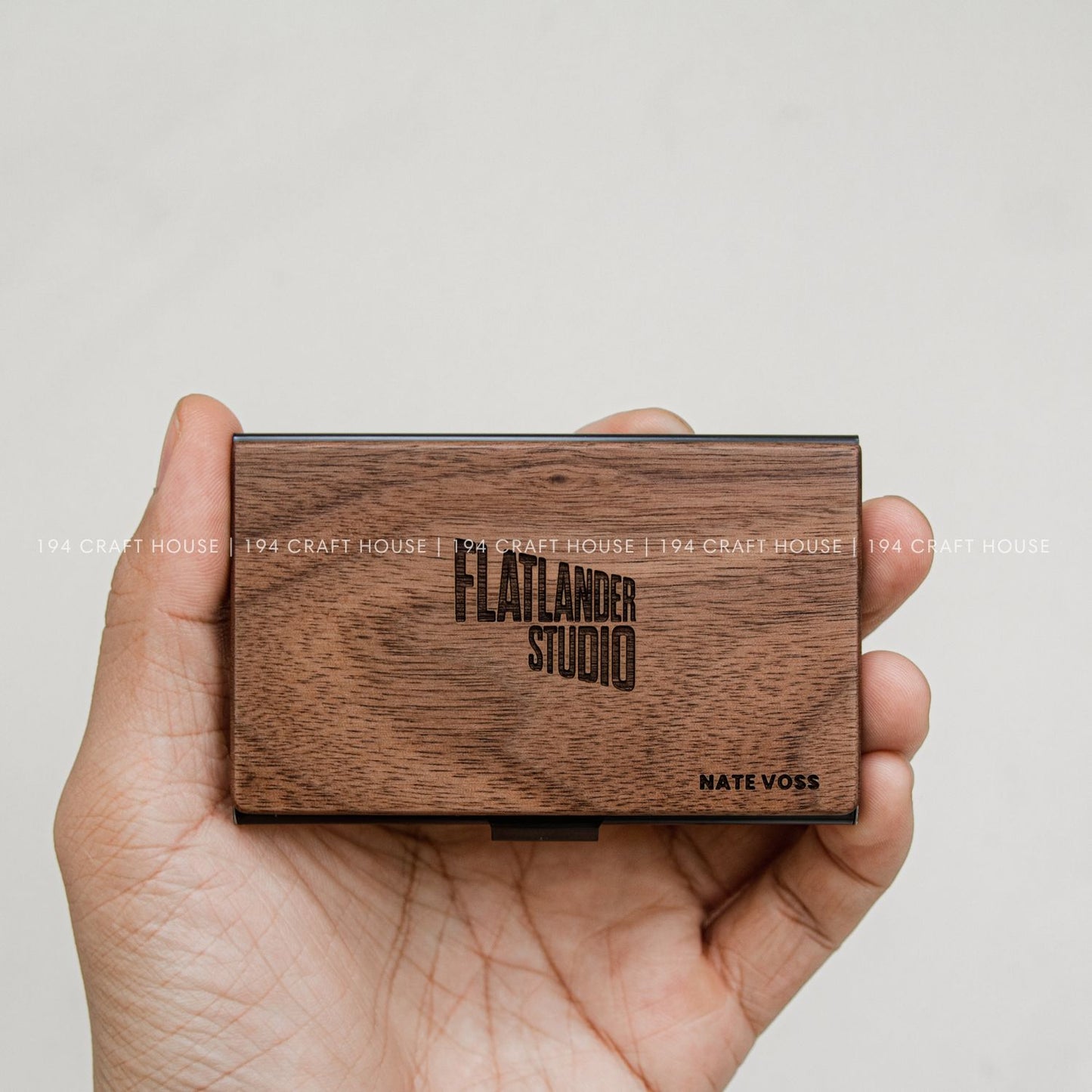 Walnut Business Card Case