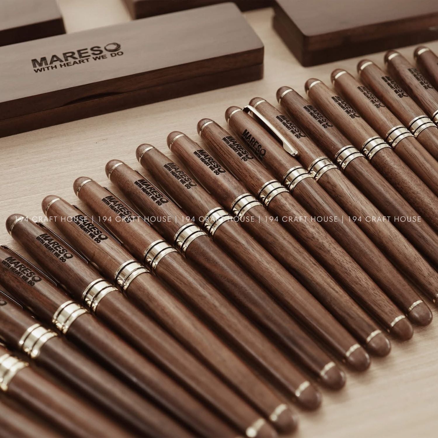 Walnut Wooden Pen Personalized Engraved Company Logo - Corporate Gifts