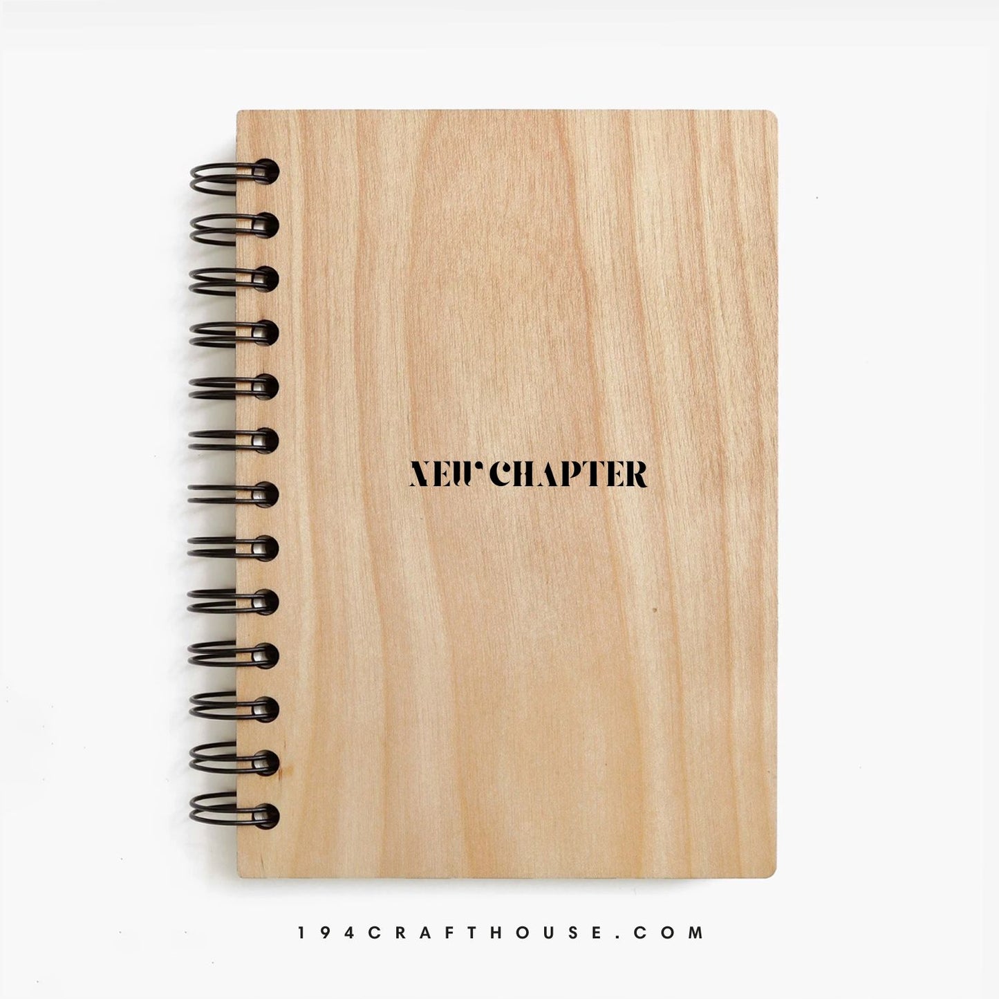 New Chapter Engraved Wooden Notebook A5 Size