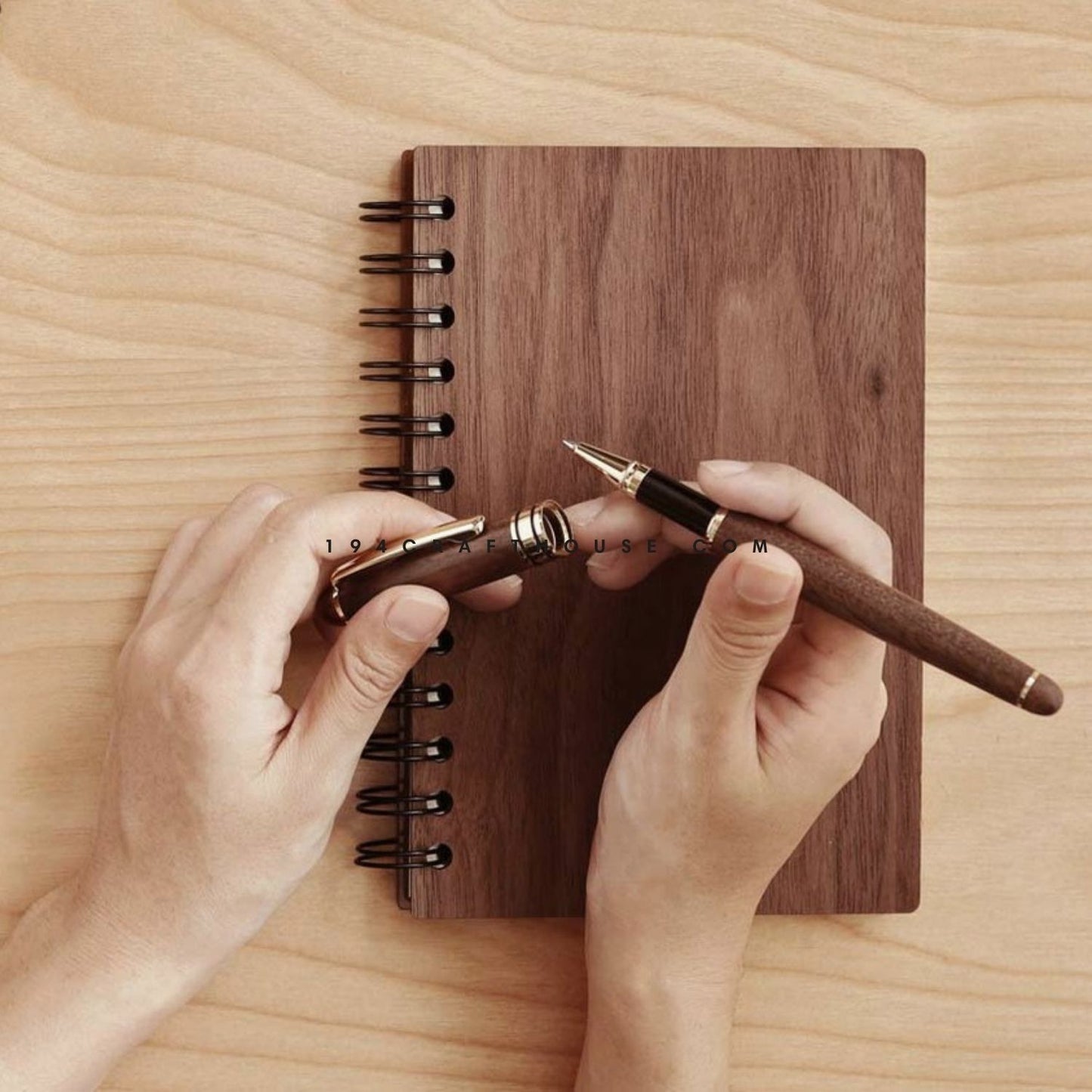 New Chapter Engraved Wooden Notebook A5 Size