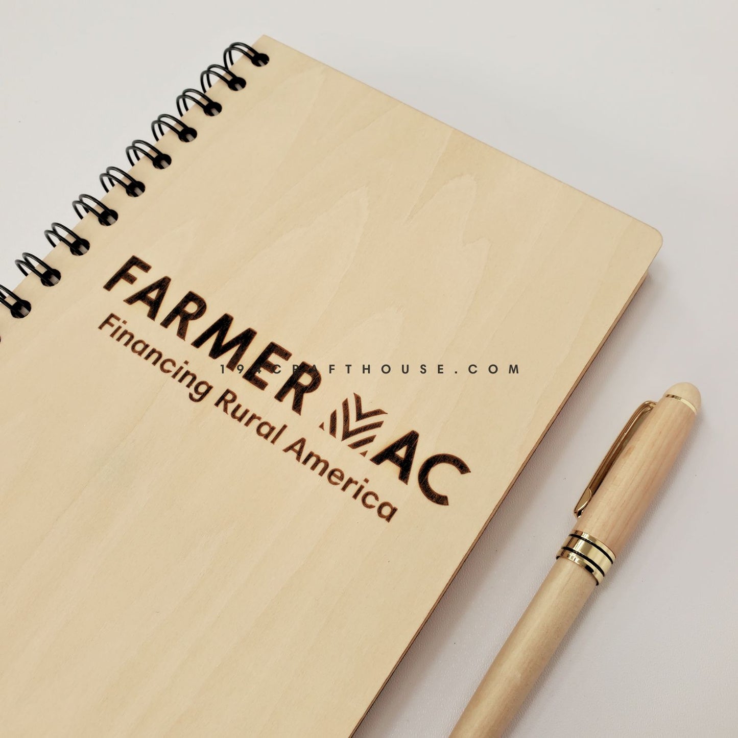 Personalized Maple Wooden Spiral Notebook Journal