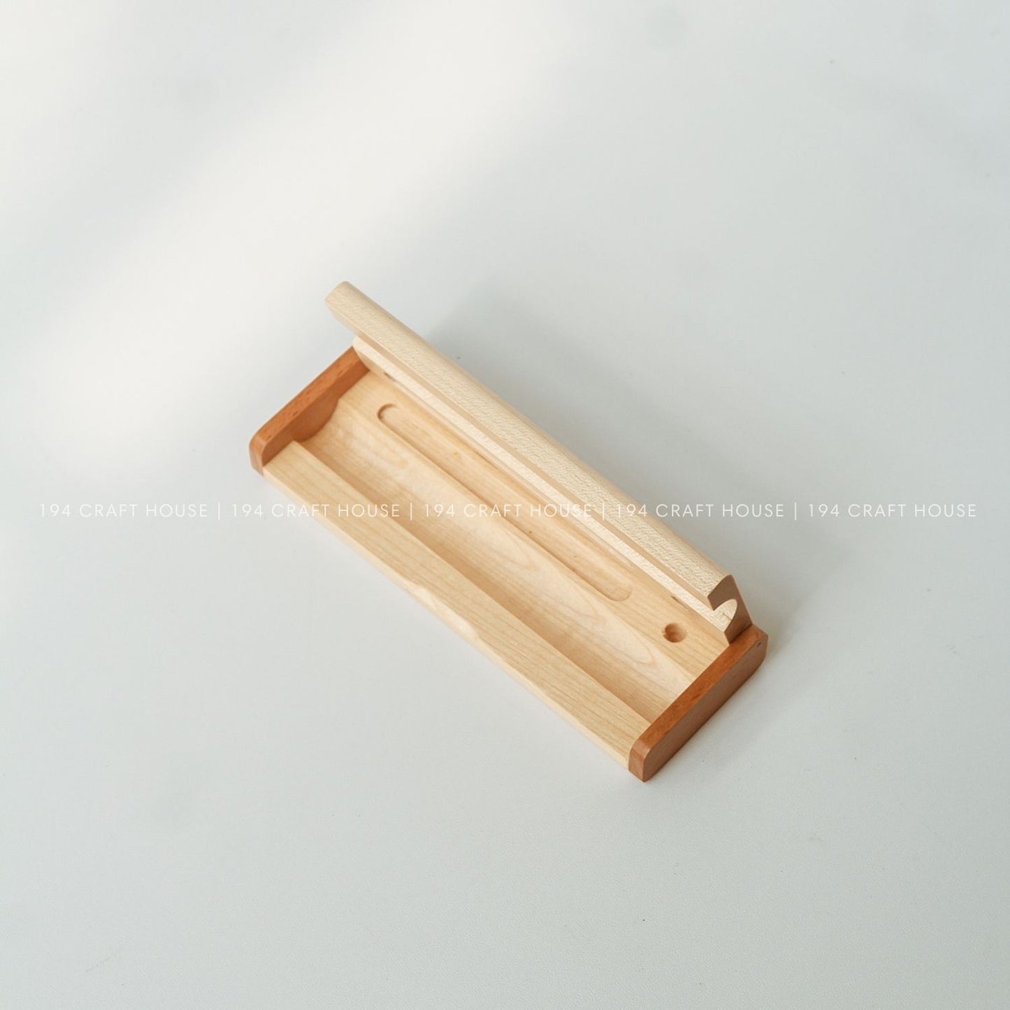 Maple Business Card and Pen Holder Personalized Engraved Gift