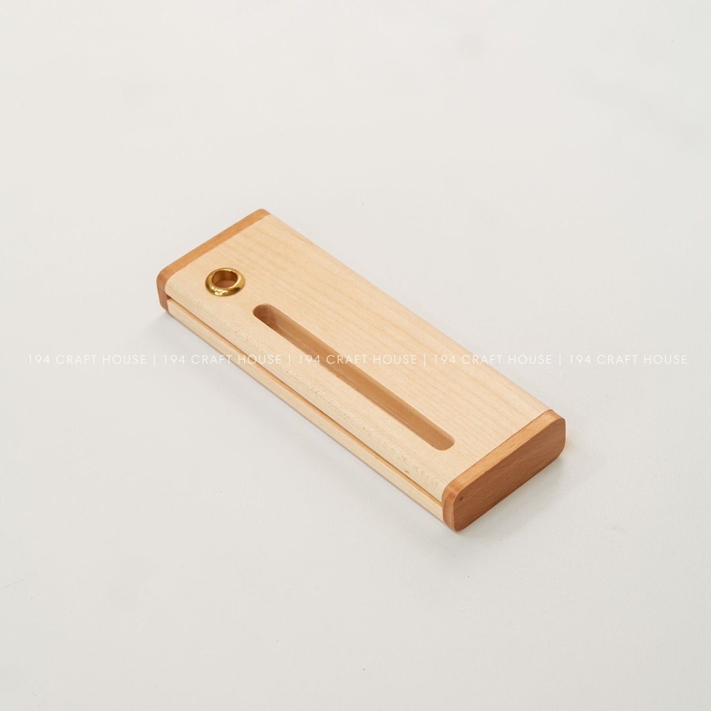 Personalized Maple Business Card Holder And Pen Set