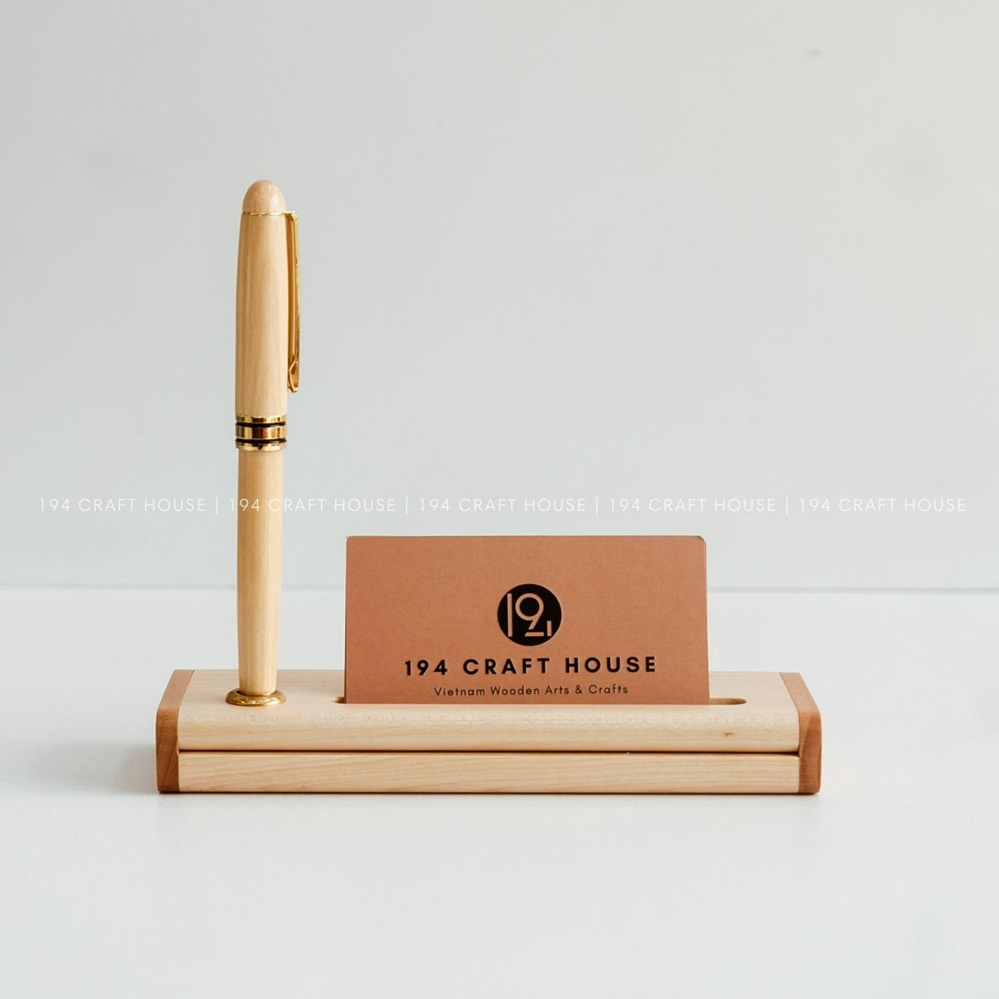 Maple Pen & Card Case Holder