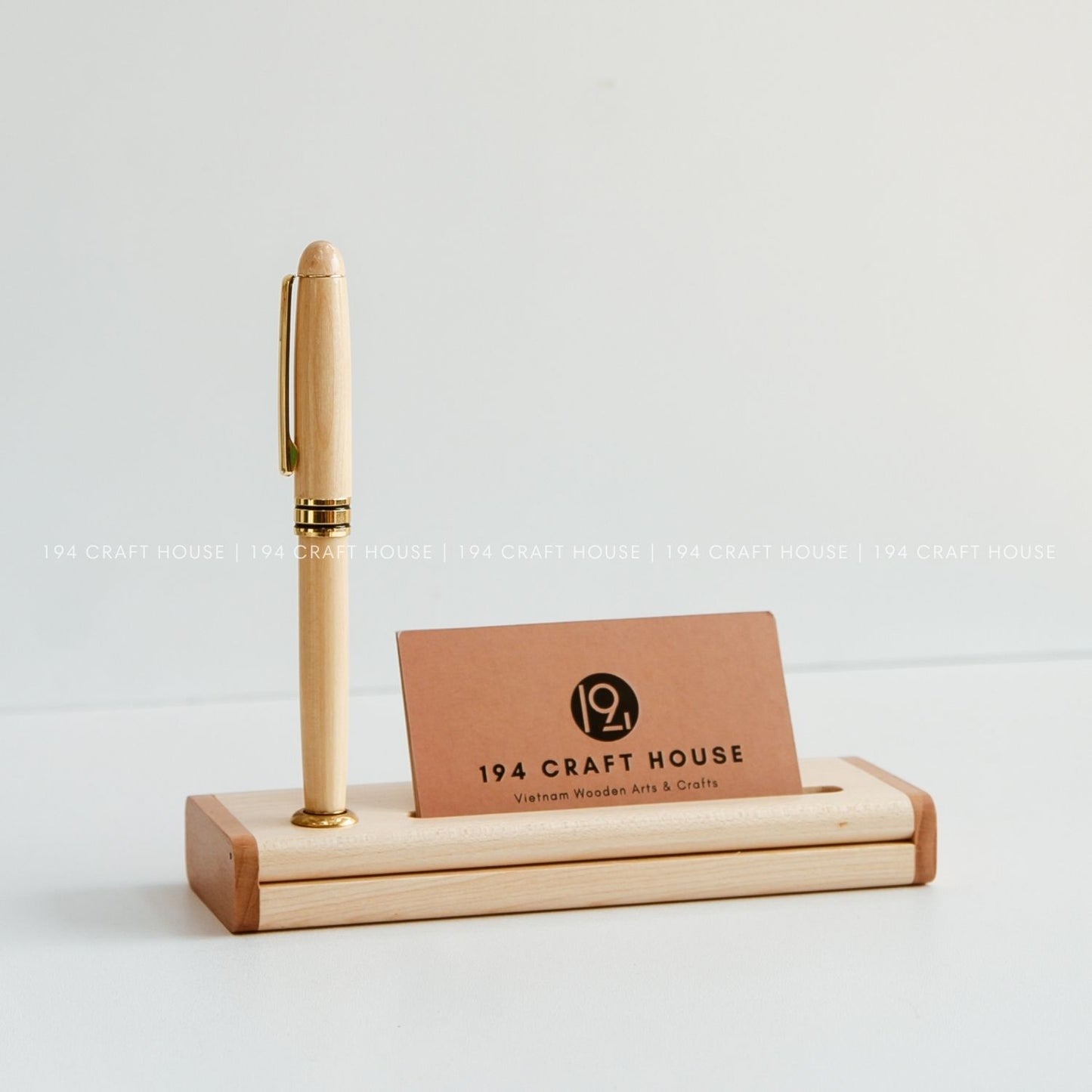 Maple Pen & Card Case Holder