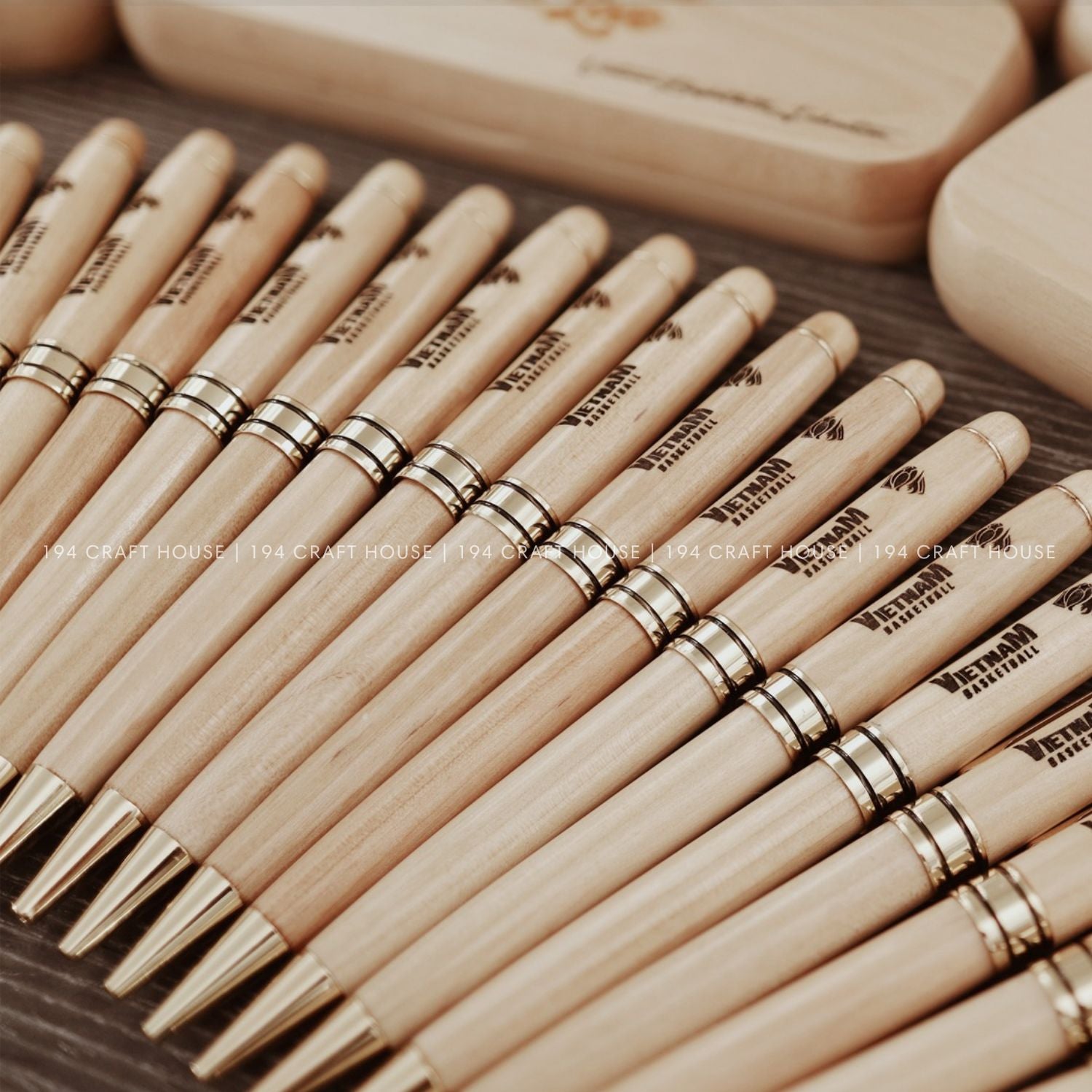 Personalized Maple Wooden Pen Set