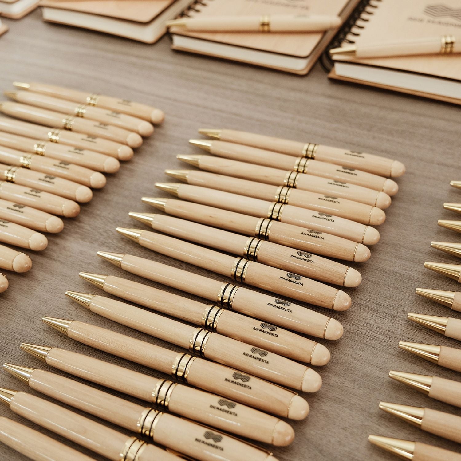 Maple Wooden Pen and Notebook Set - Custom Logo Engraved Personalized Corporate Gift