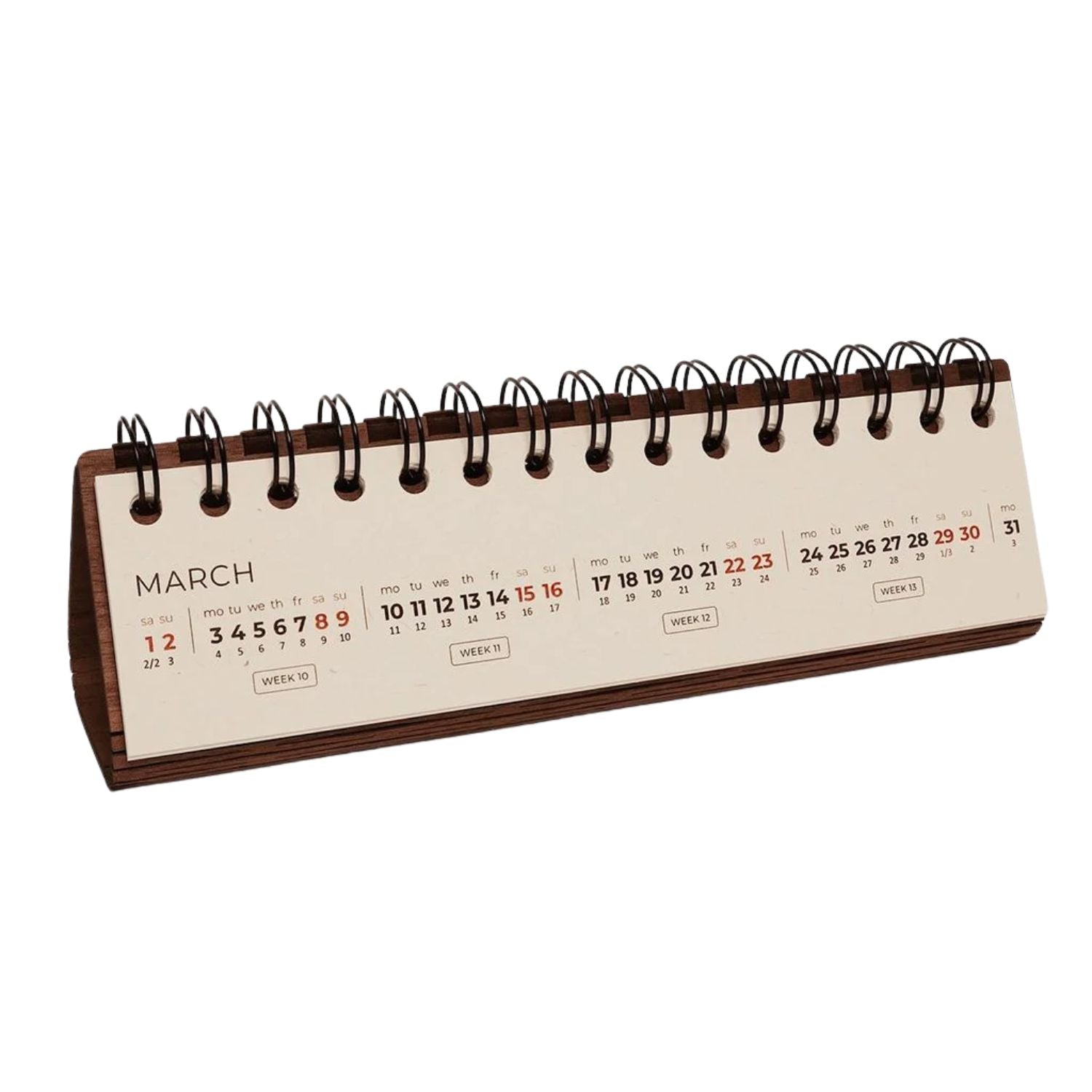 Custom Horizontal Desk Calendar - Corporate Gift for End Of Year Appreciation