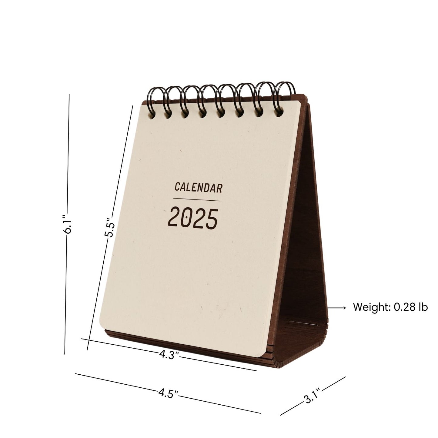 Personalized Vertical wooden desk calendar