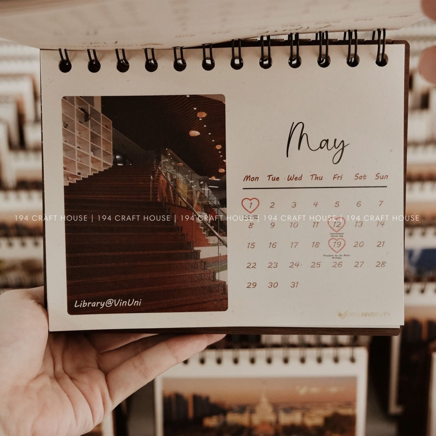 Customized Wooden Calendar - Luxury Corporate End Of Year Gift for Clients and Employess