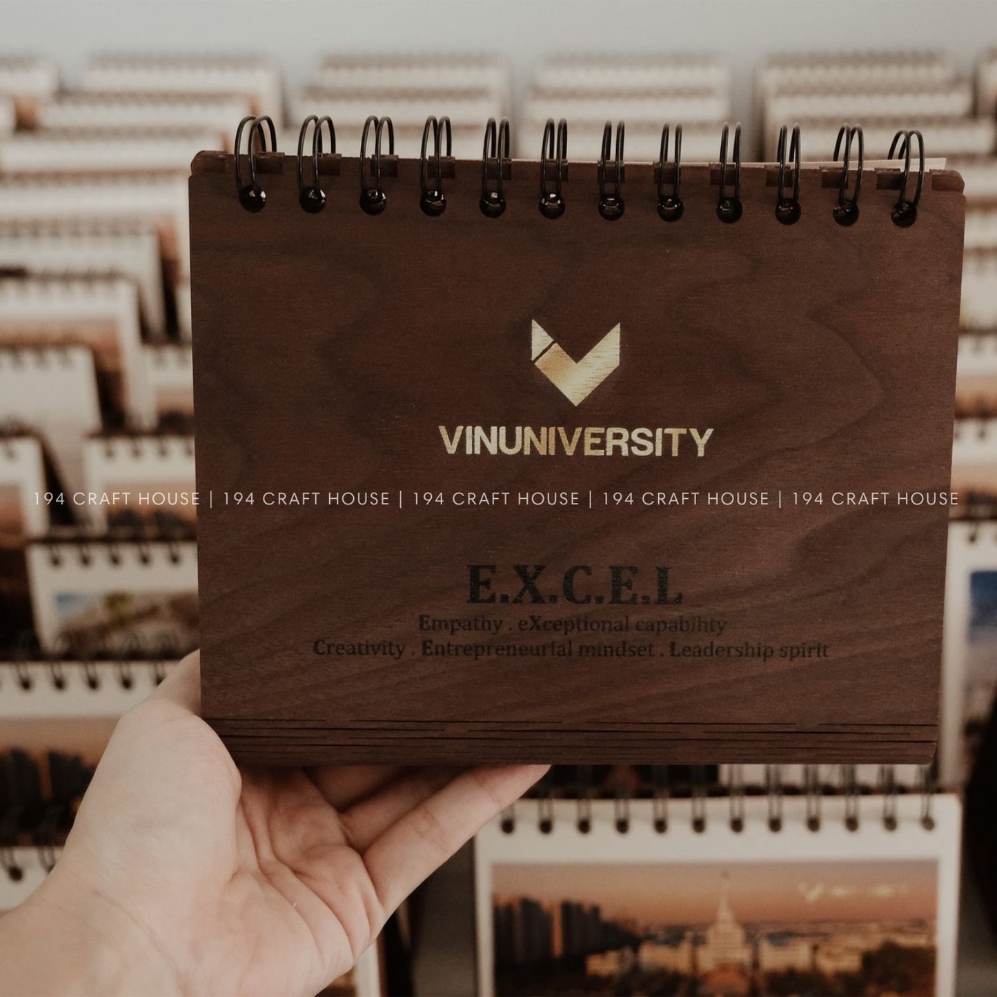 Customized Wooden Calendar - Luxury Corporate End Of Year Gift for Clients and Employess