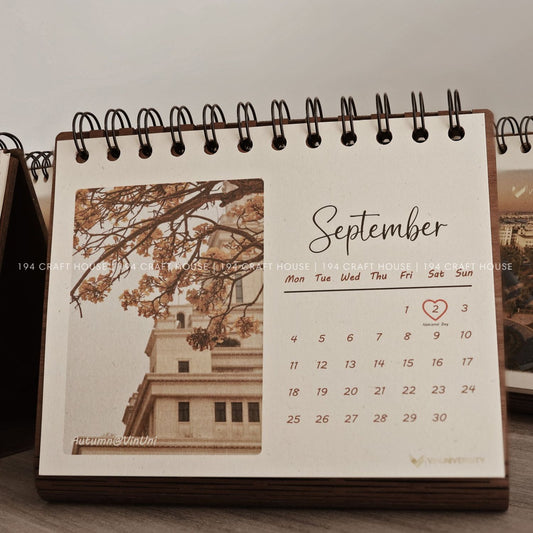 Customized Wooden Calendar - Luxury Corporate End Of Year Gift for Clients and Employess