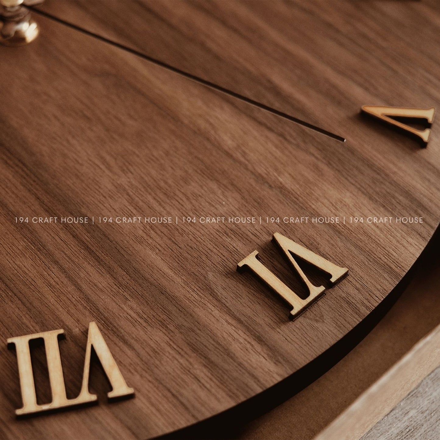 Silent Roman Numerals Walnut Wall Clock