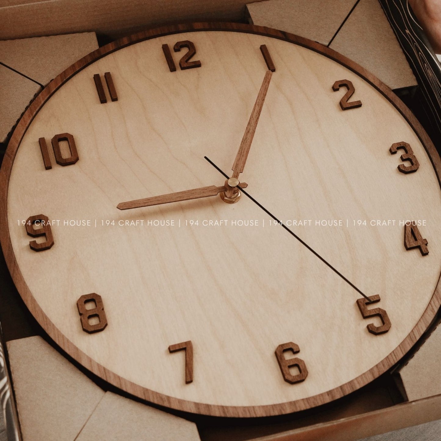 Wooden Large Wall Clock Personalized
