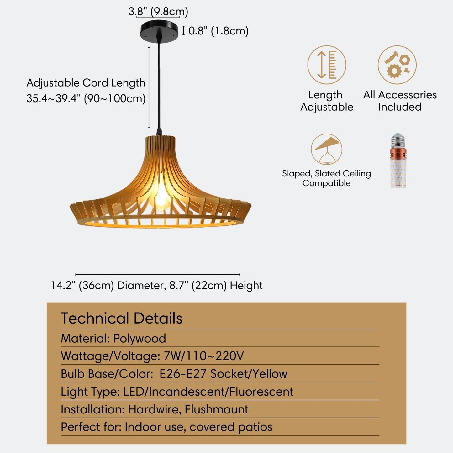 Bela Bird Nest Wood Pendant Light for Dining Room