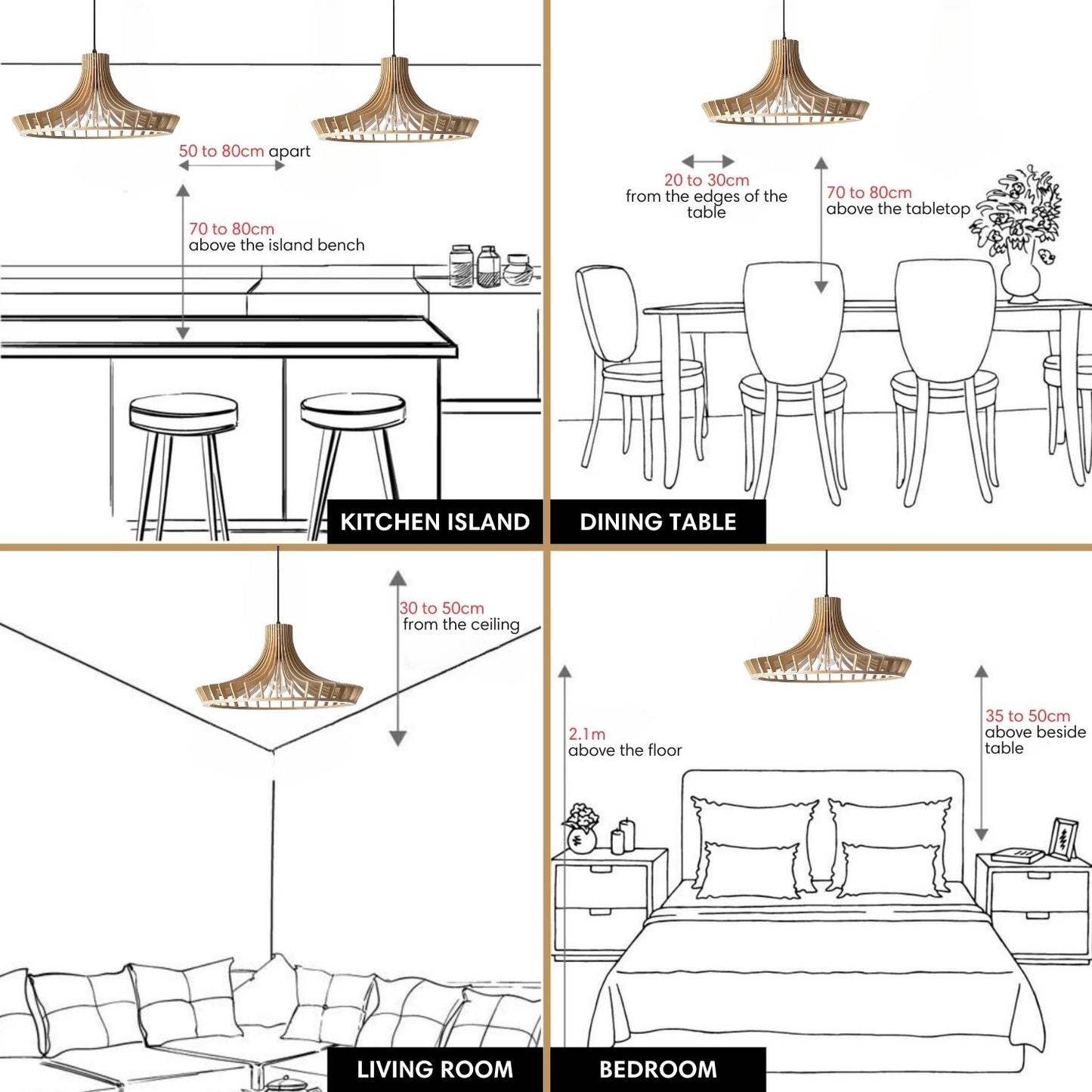 Bela Bird Nest Wood Pendant Light for Dining Room