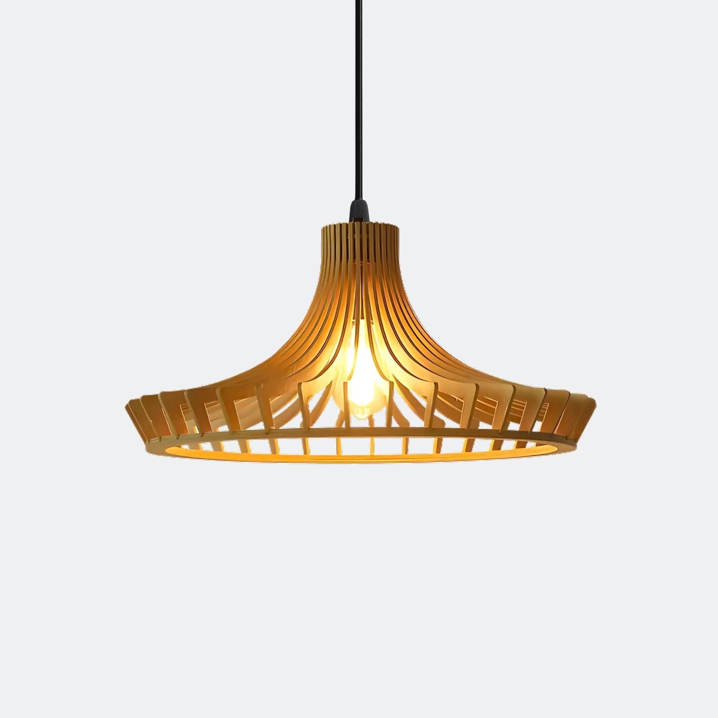 Bela Bird Nest Wood Pendant Light for Dining Room