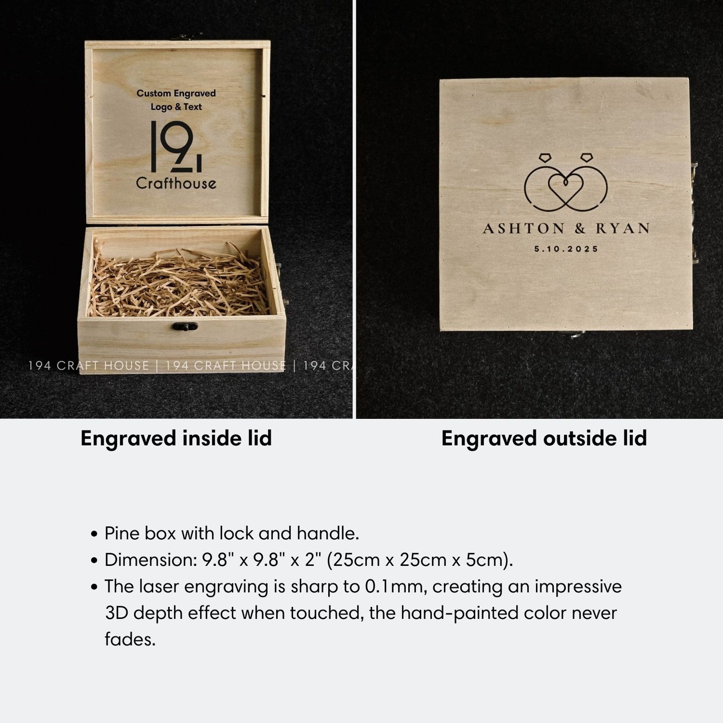 Personalized Engraved Wooden Gift Box