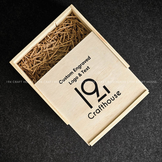 Personalized Engraved Wooden Gift Box & Card Set