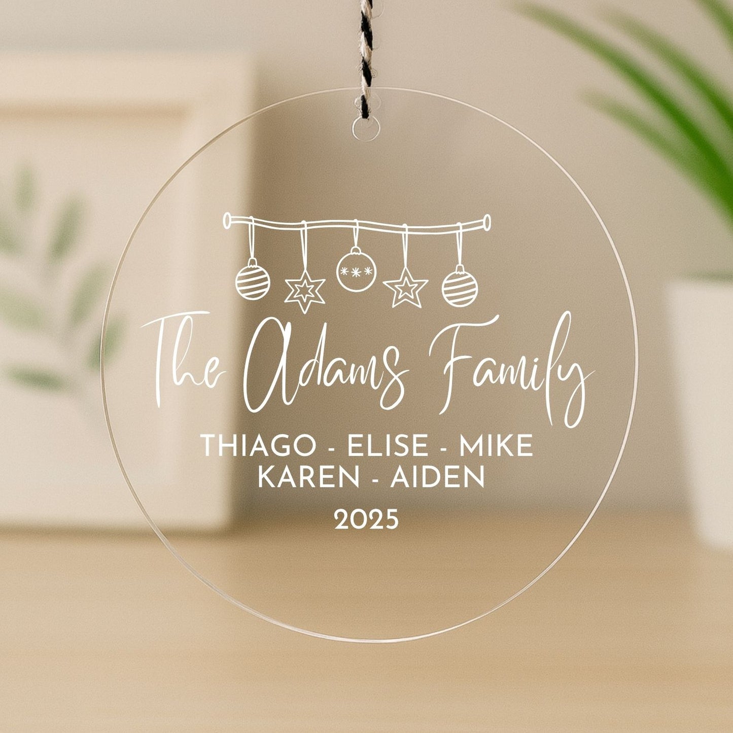 Custom Family Christmas Ornament Holiday Gift Style 8