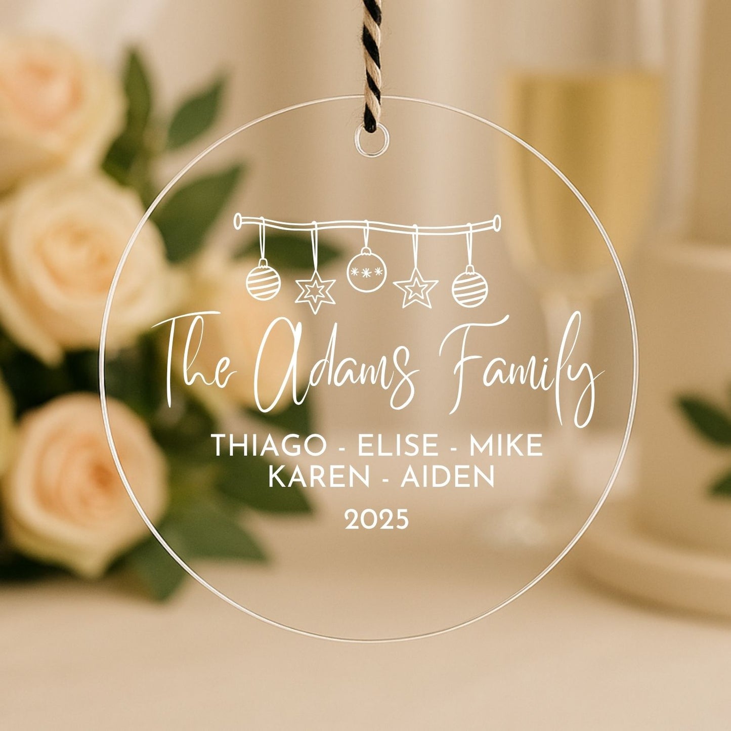 Custom Family Christmas Ornament Holiday Gift Style 8