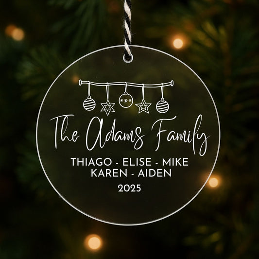 Custom Family Christmas Ornament Holiday Gift Style 8