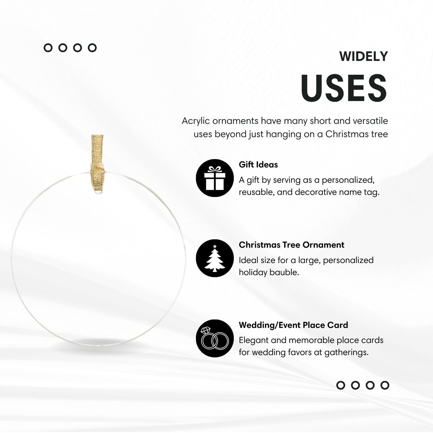 First Christmas Engaged Acrylic Ornament Style 2