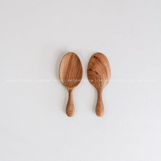 Hand-Carved Mini Wooden Spice Spoon - Measuring Spoons & Scoops