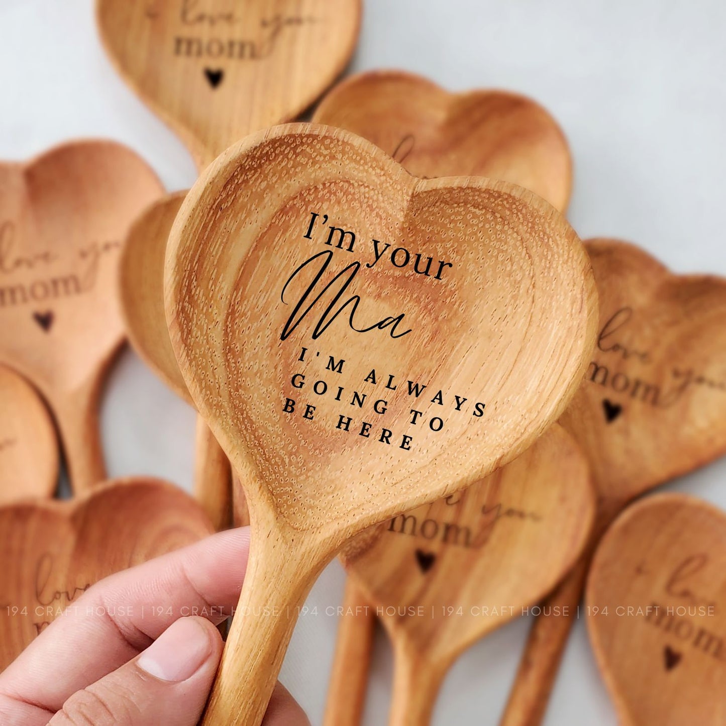 Wooden Heart Spoon Movie Inspired Personalized Gift for Mom