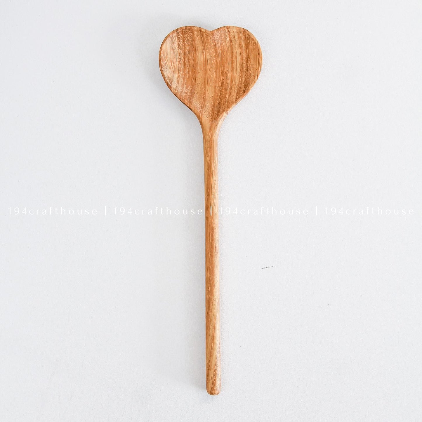 Straight Wooden Heart Spoon - Kitchen Serving Utensil