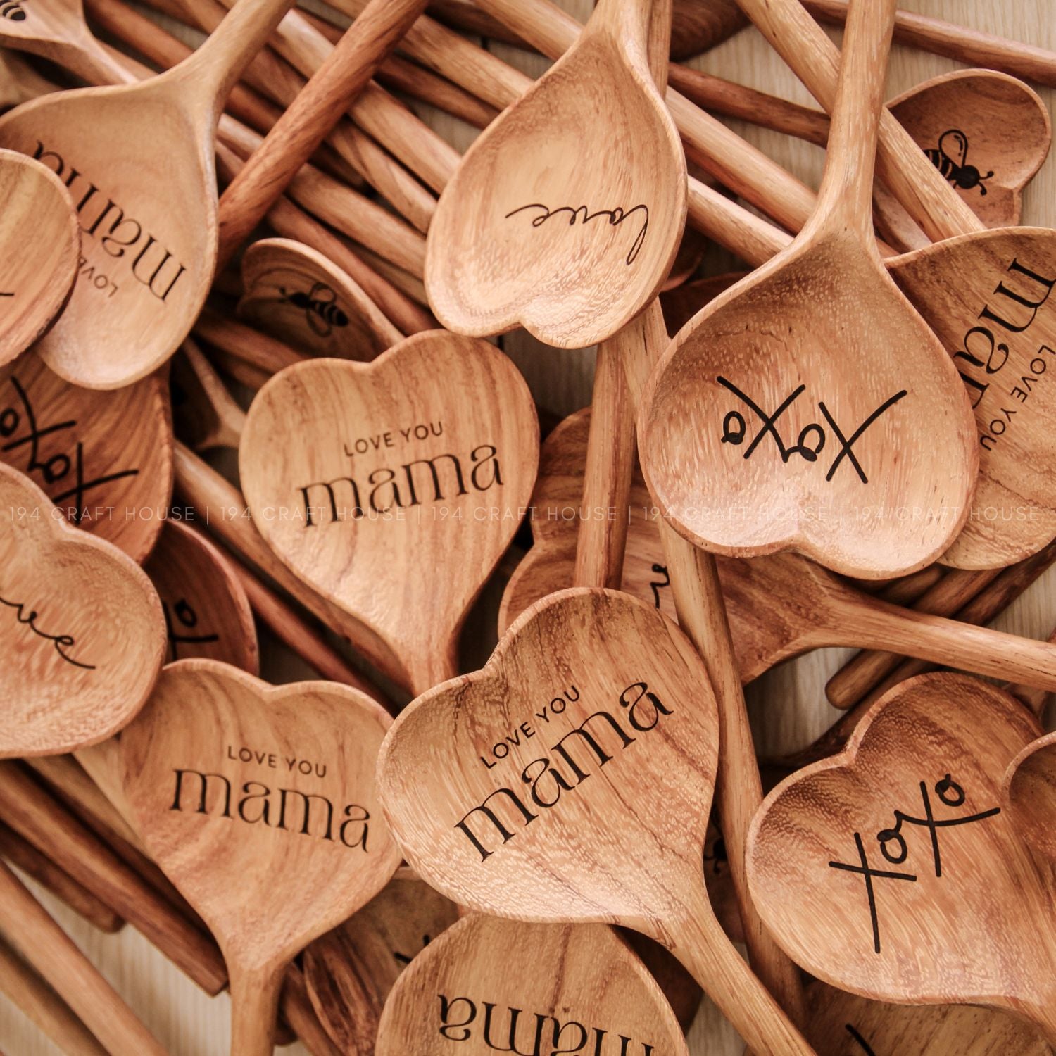 Personalized Engraved Wooden Heart Spoon