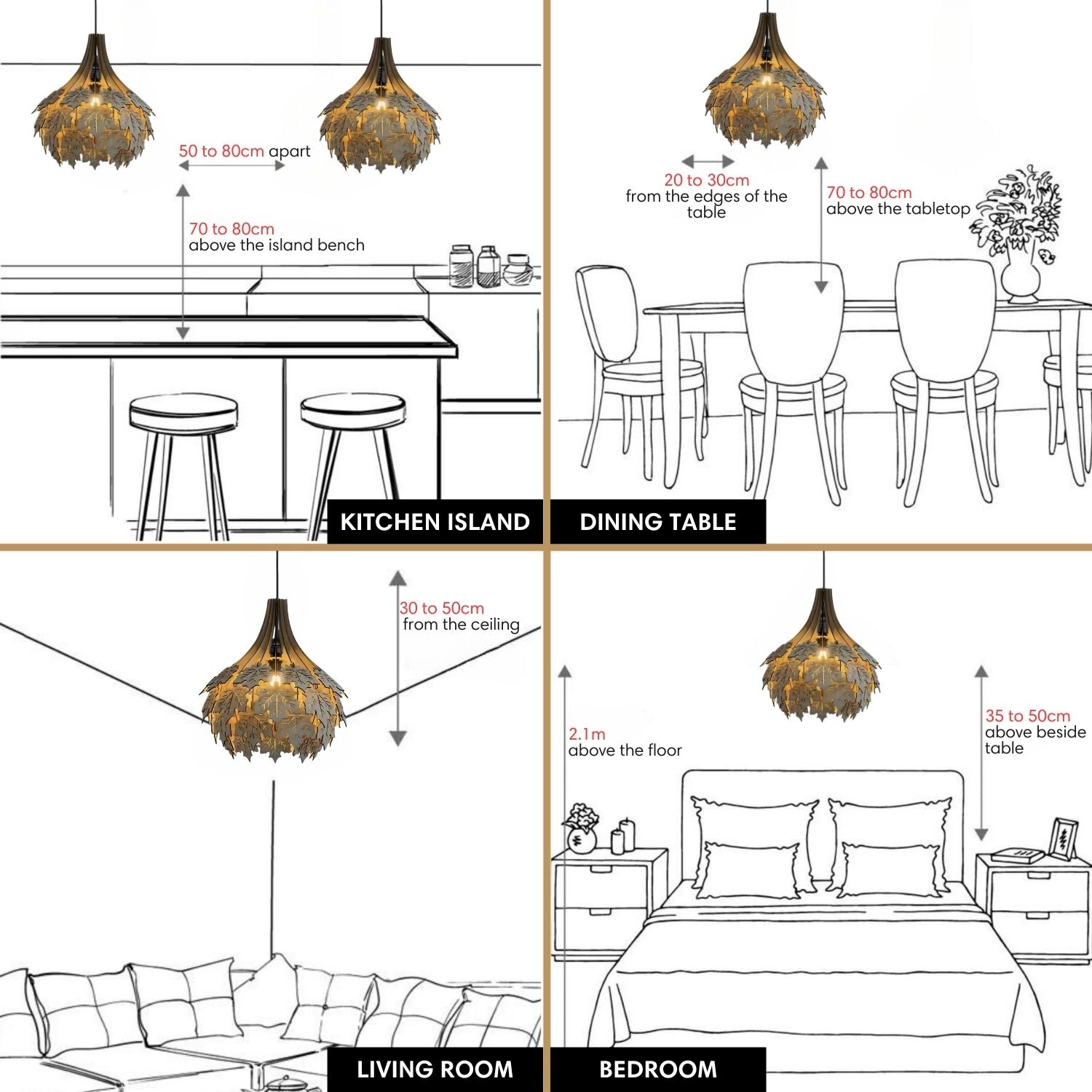 Wood Pendant Light Maple Leaf Ceiling Height