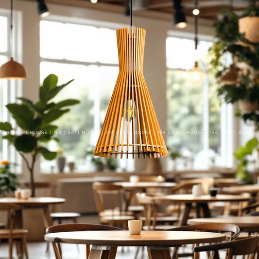 Wood Pendant Light Cage For Kitchen Living Room Home