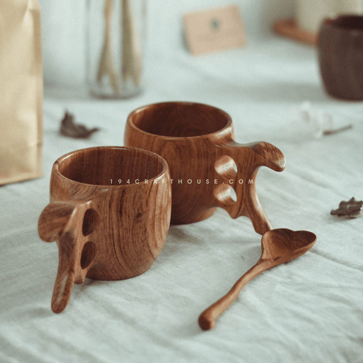 Custom Engraved Wooden Kuksa Cup Personalized Gift For Him