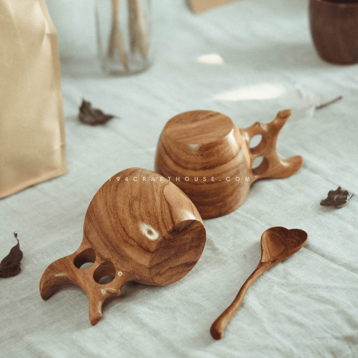 Custom Engraved Wooden Kuksa Cup Personalized Gift For Him