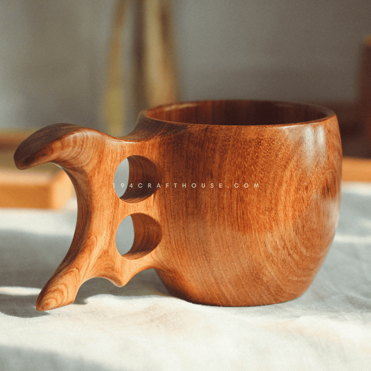 Custom Engraved Wooden Kuksa Cup Personalized Gift For Him