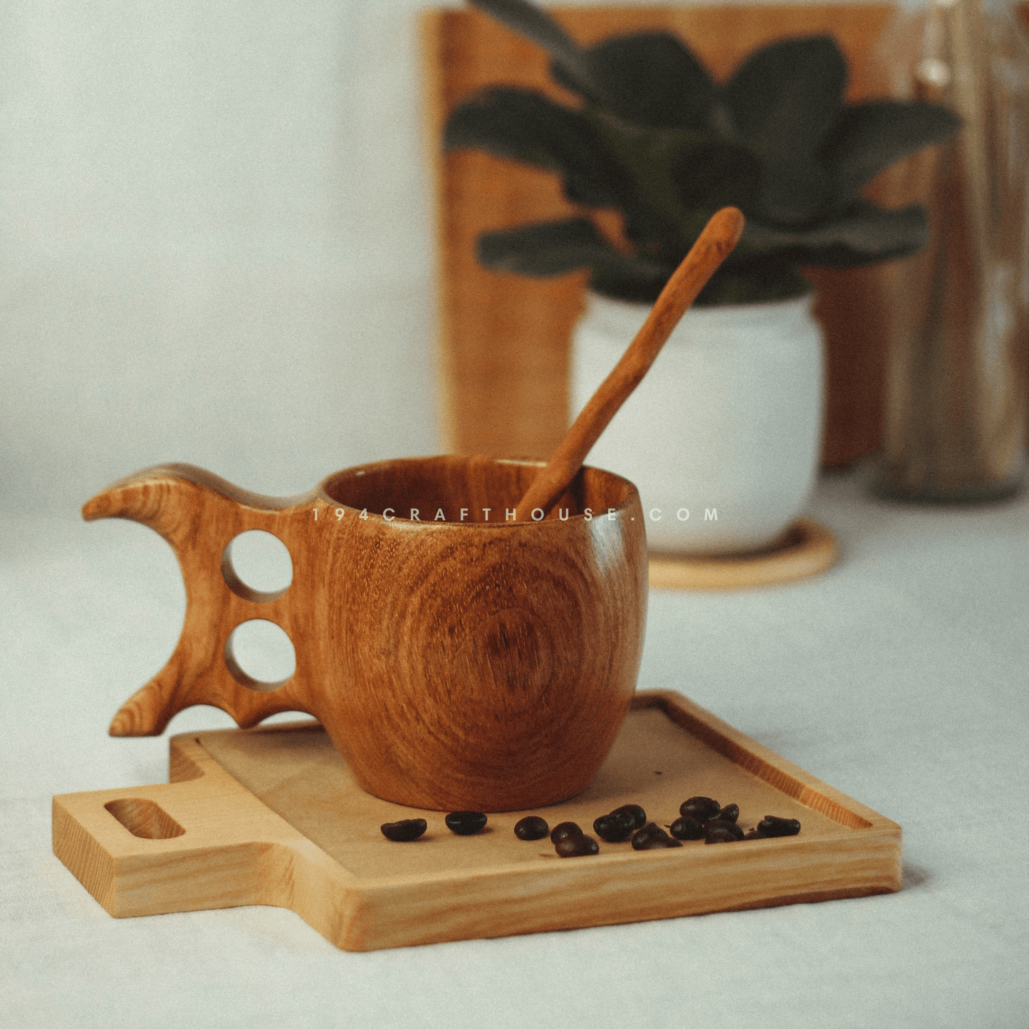 Custom Engraved Wooden Kuksa Cup Personalized Gift For Him