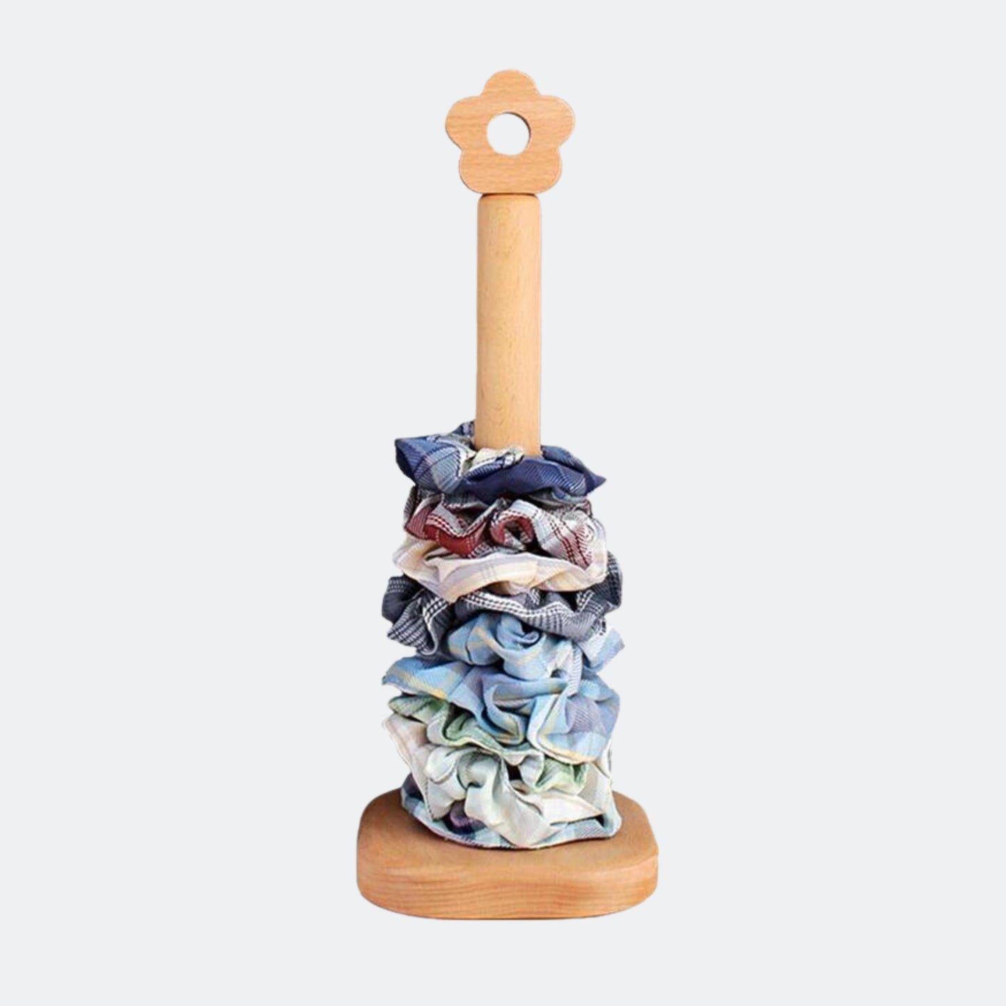 Roll Tissue Napkin Paper Holder Flower Shape Top Anti-Slip Standing (Tall) | Kitchen Organization