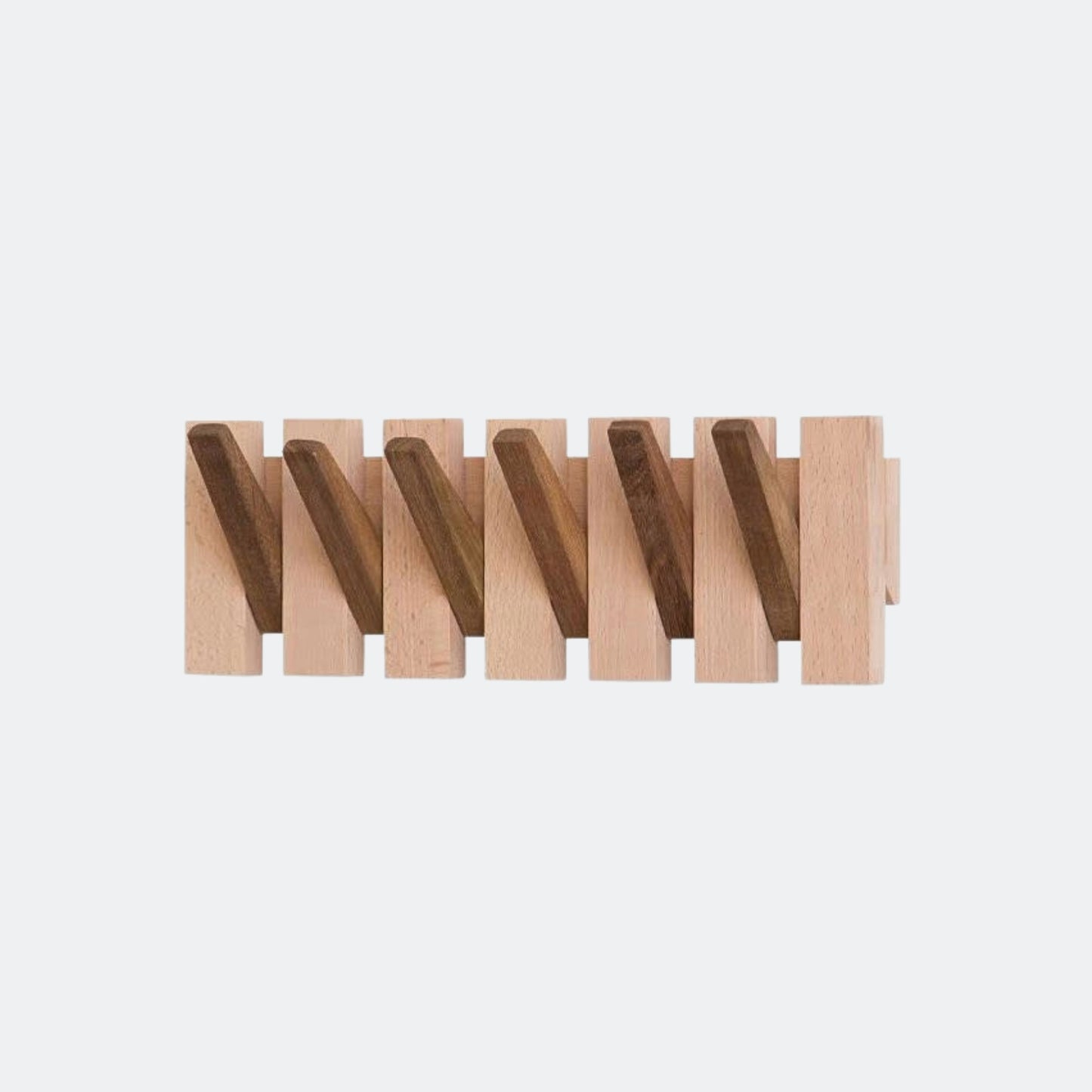 6 Hooks Wooden Piano Key Rack Wall Mounted | Home & Living Decor