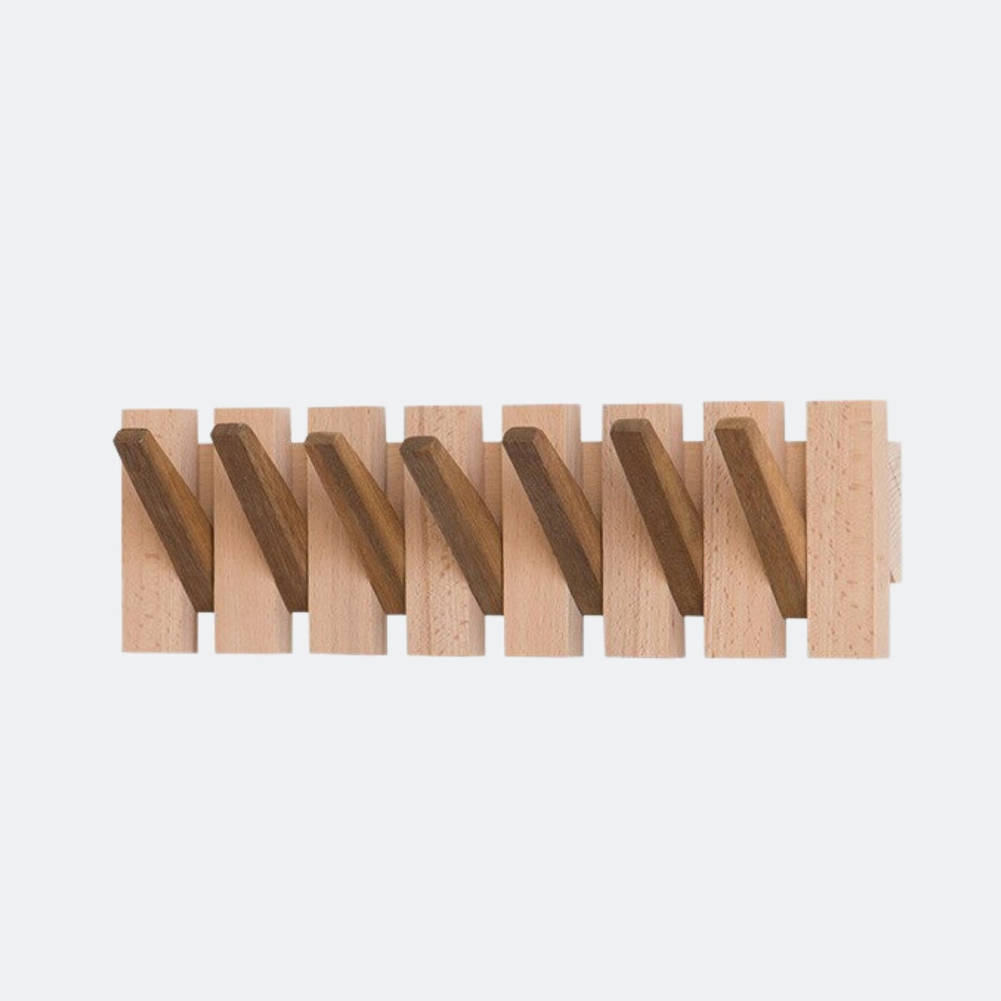 7 Hooks Wooden Piano Coat Rack Wall Mounted | Home & Living Decor