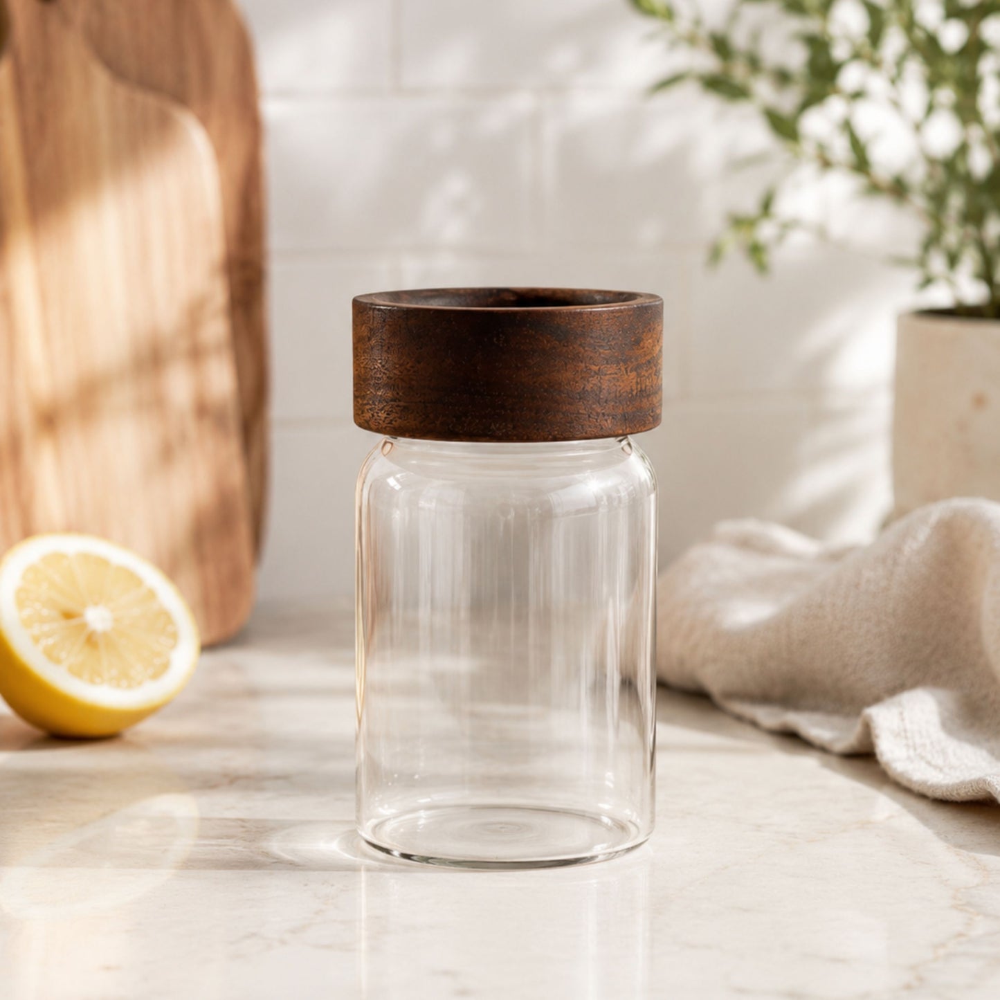 V-045-Glass Canister Food Jar