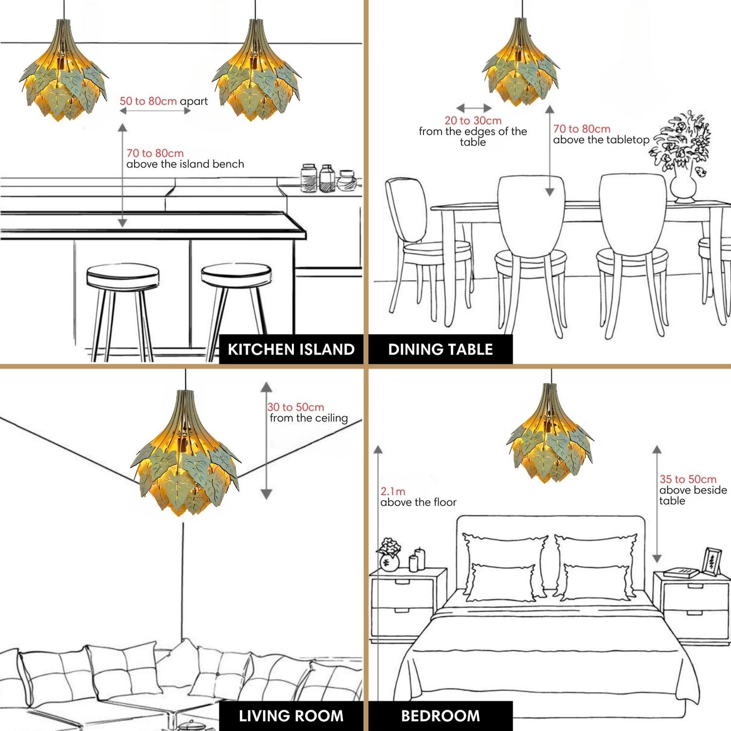 Caladium Bicolor Leaf Wooden Pendant Light Ceiling Guide