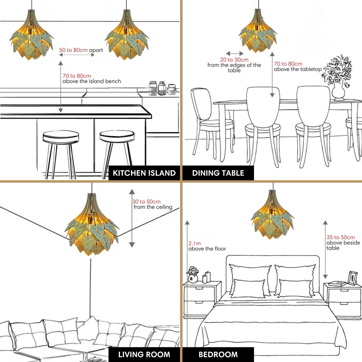 Caladium Bicolor Leaf Wooden Pendant Light Ceiling Guide