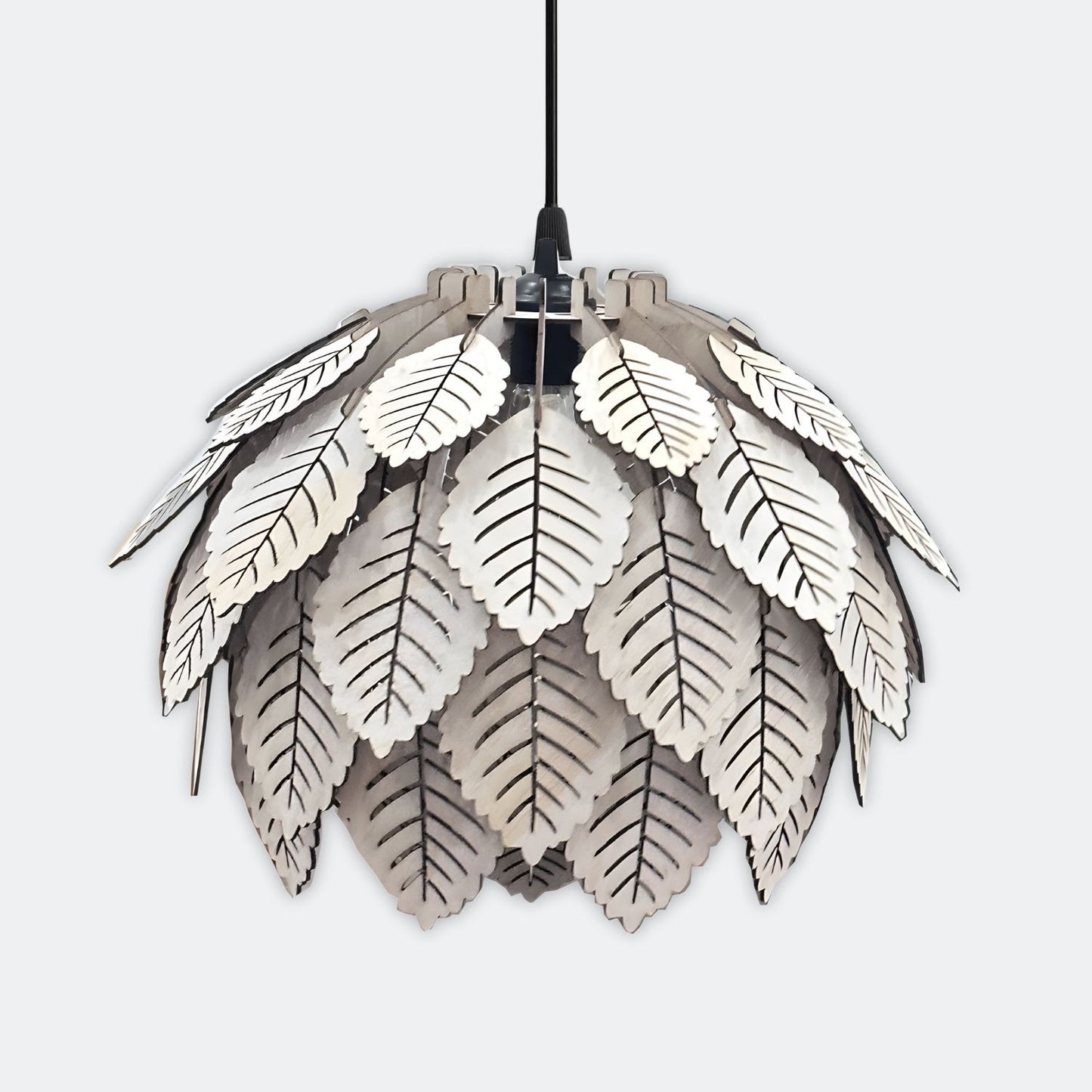 Wood Pendant Light Fixture Leaf Shape for Home Decor