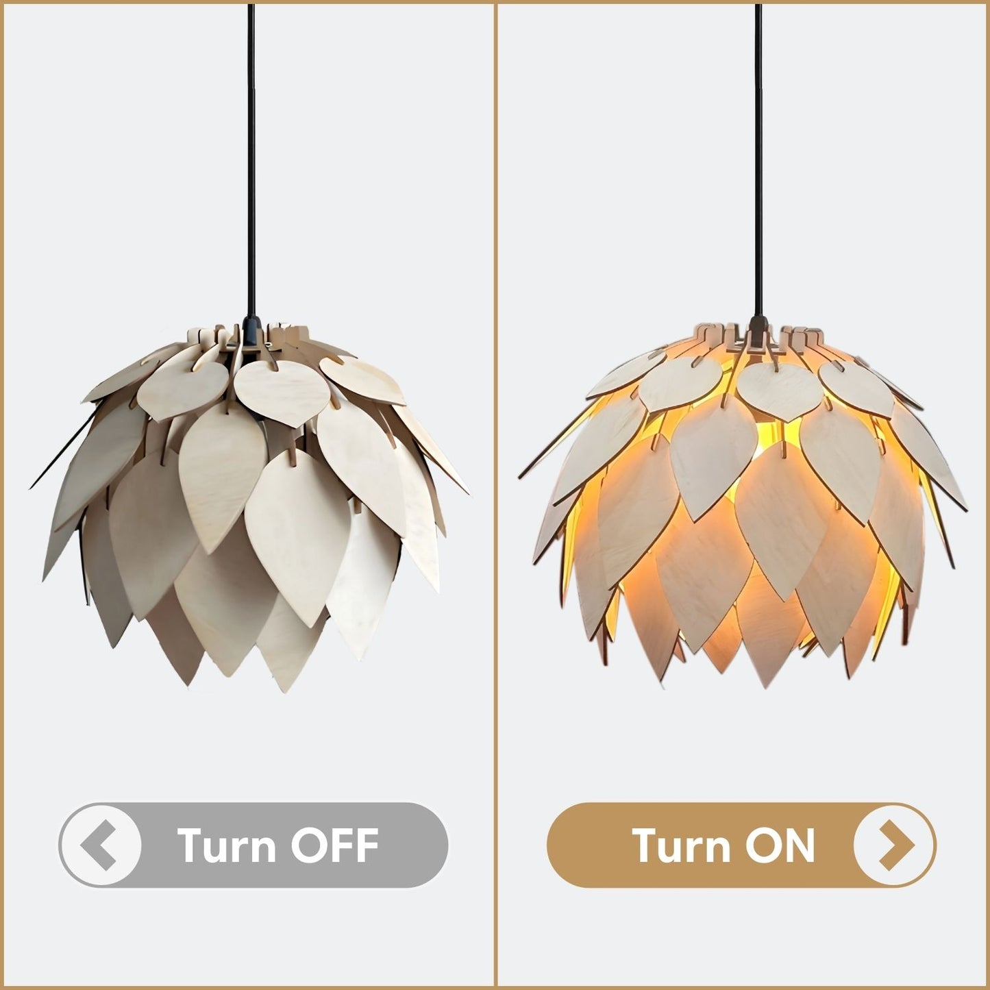 Water-Lily-Wooden-Pendant-Light-Effect