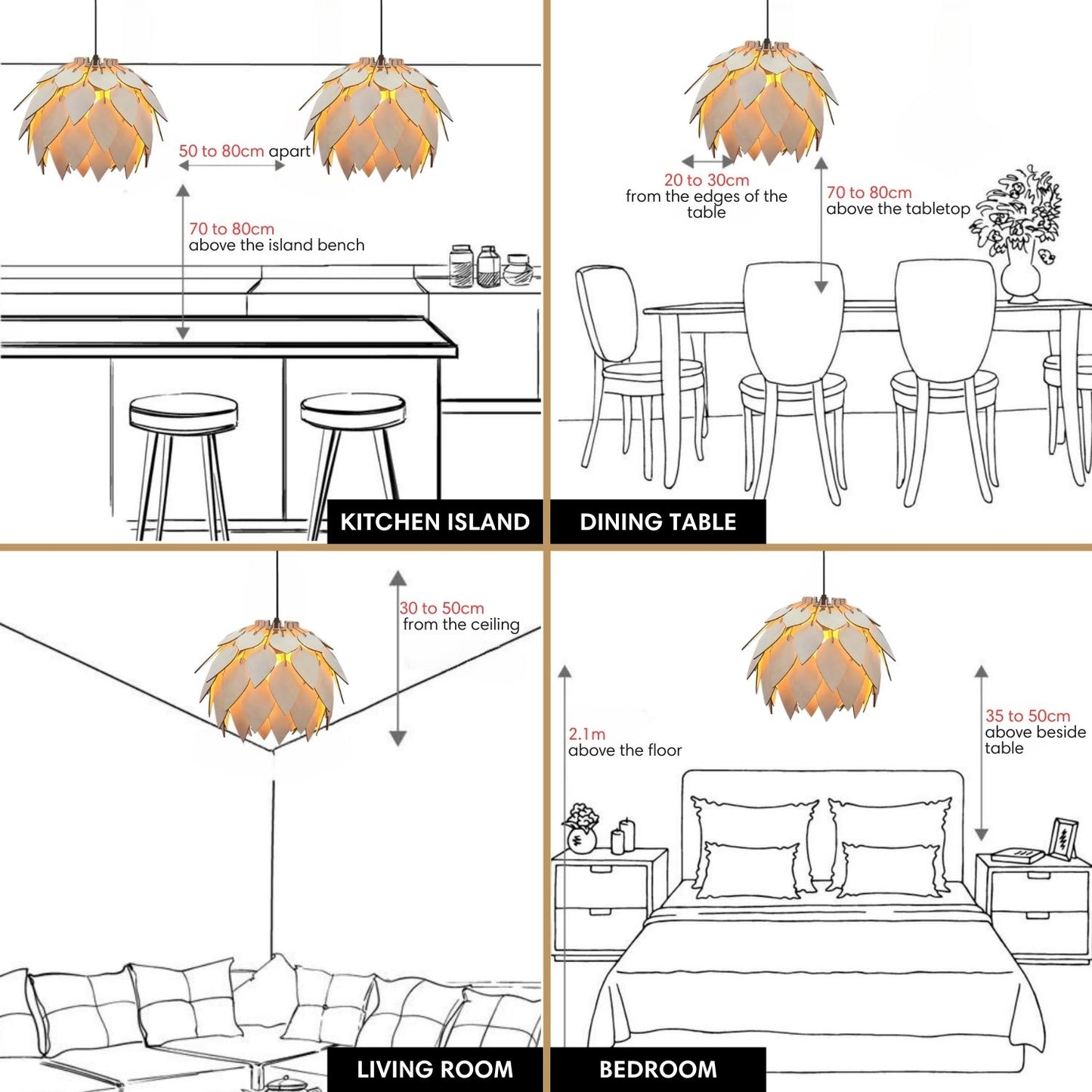 Water-Lily-Wooden-Pendant-Light-Hanging-Guide